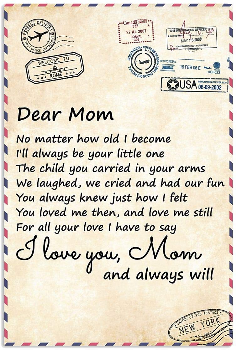 Love Letter Mom For All Your Love I Have To Say I Love You Mom Vertical ...