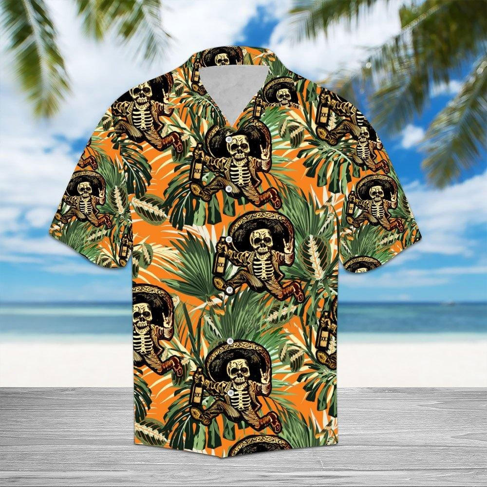 Funny Mexican Skull Dancing Tropical Summer Hawaii Aloha Shirts Kv Ha109255