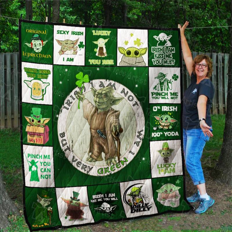 Yoda and Patricks Day Quilt Blanket 02314