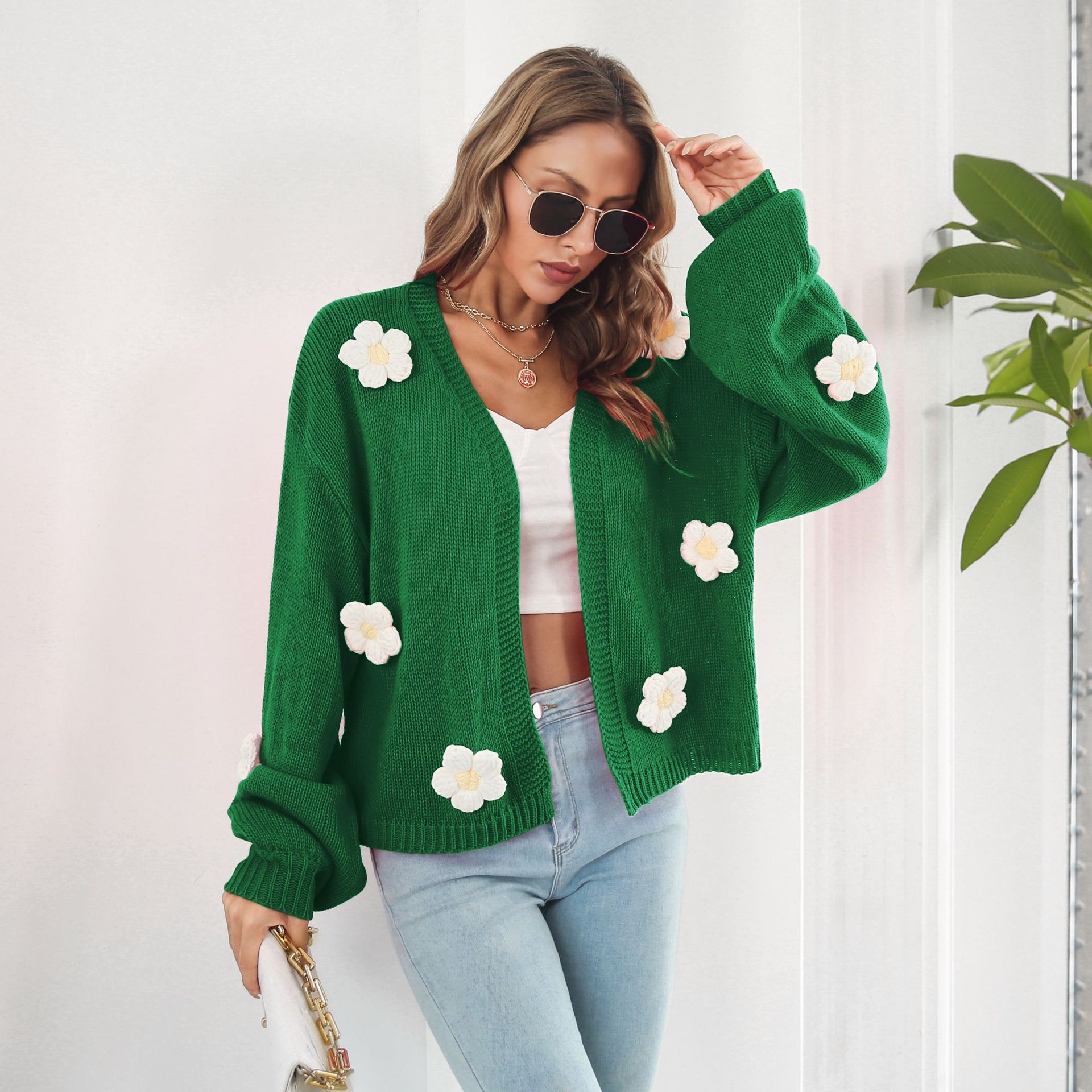 、fashion New Spring Autumn Sexy Women Cardigan Sweater Tops alx