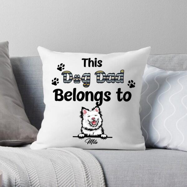 Personalized Dog Lover Pillow – Personalized Gifts For Dog Dads – Up To 6 Dogs