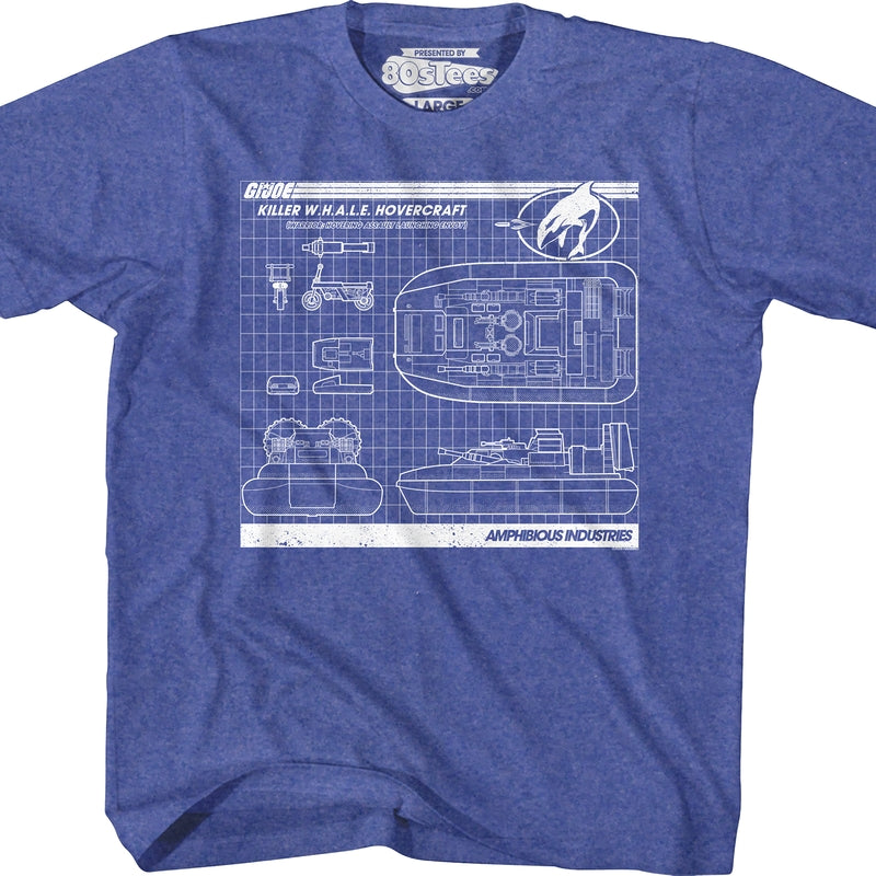 Youth Killer Whale Hovercraft Blueprints Gi Joe Shirt