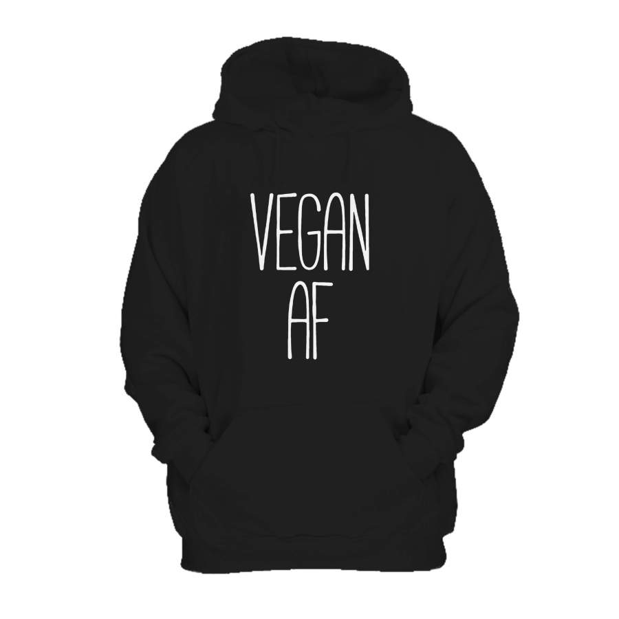 Vegan Af Veganism Plant Based Diet Animal Right Activist Tumblr Hoodie