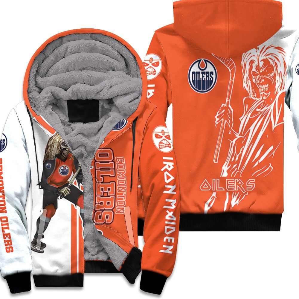 Edmonton Oilers And Zombie For Fans Fleece Hoodie