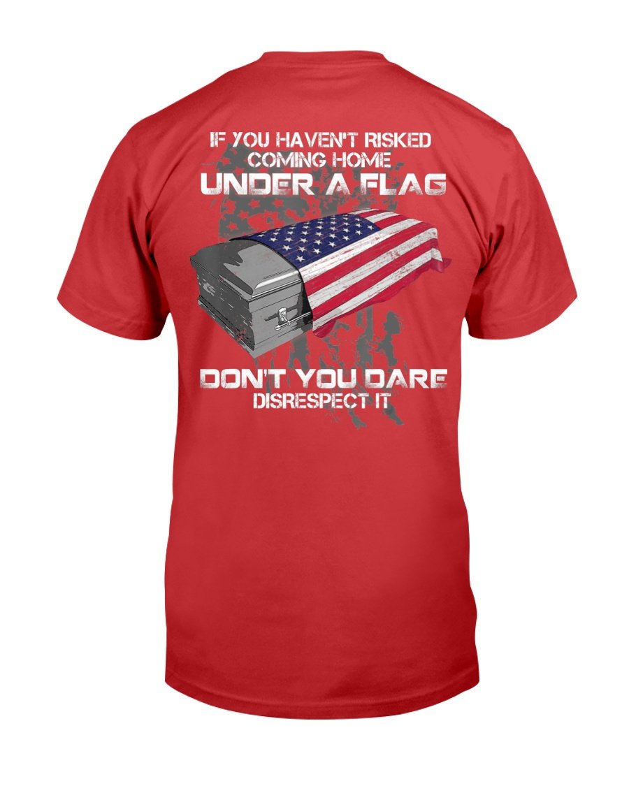 Coming Home Under A Flag Patriotism Soldier Veteran Day T-Shirt ...