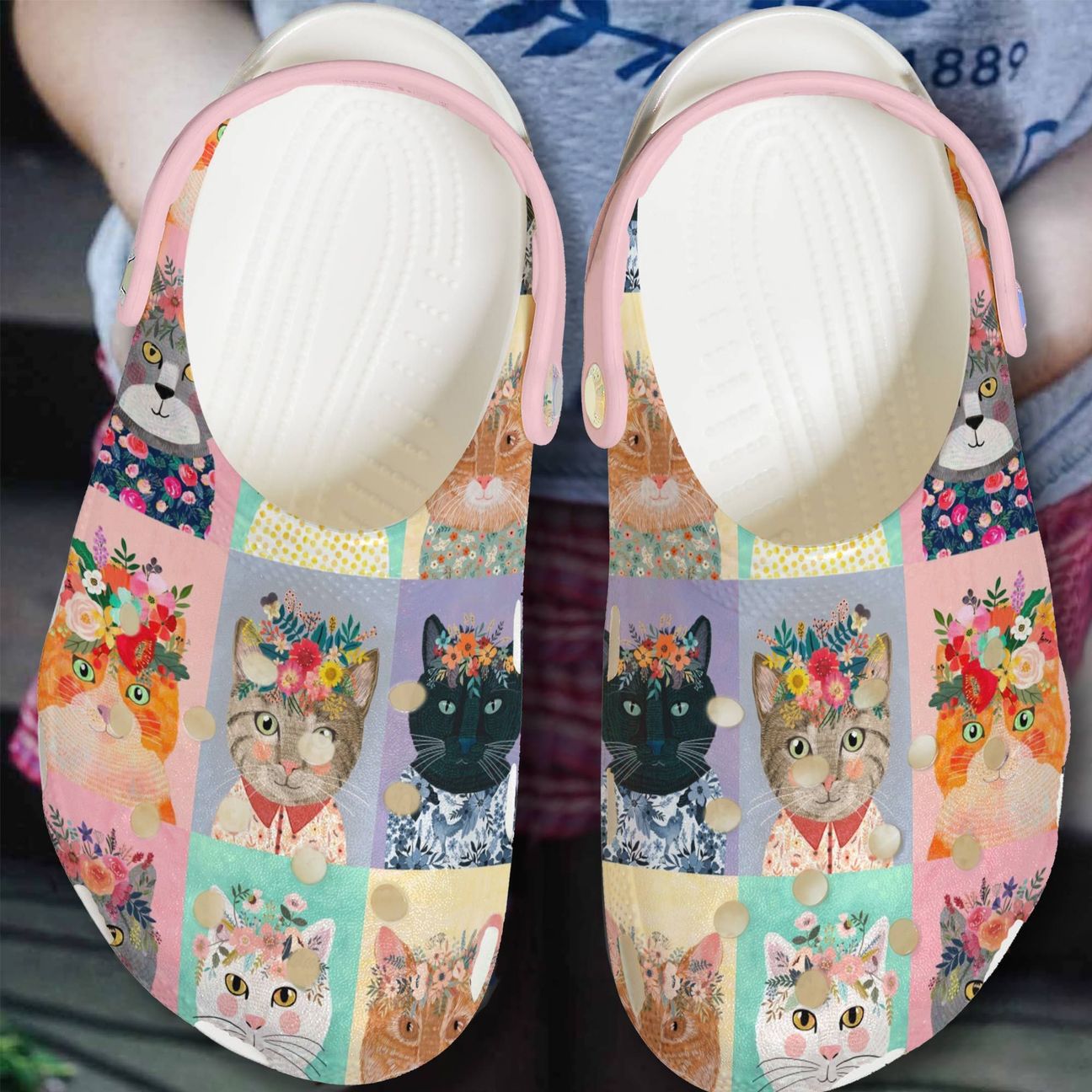 Cat Personalized Clog, Custom Name, Text, Color, Number Fashion Style For Women, Men, Kid, Print 3D Cat Family