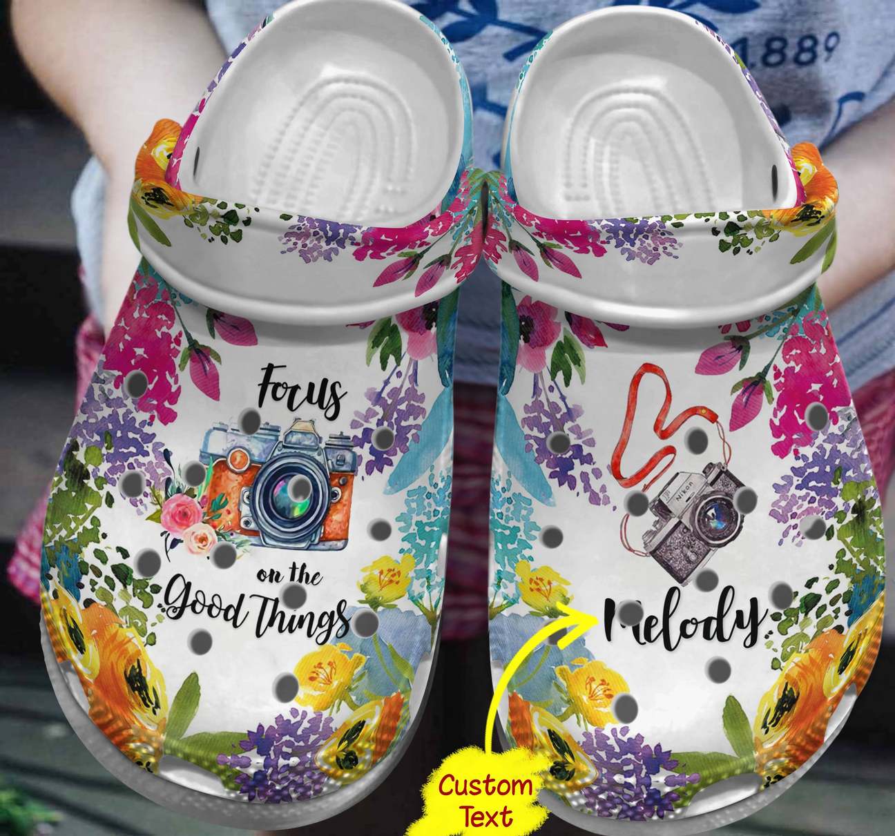 Photography Personalized Clog, Custom Name, Text, Color, Number Fashion Style For Women, Men, Kid, Print 3D Focus On The Good Things