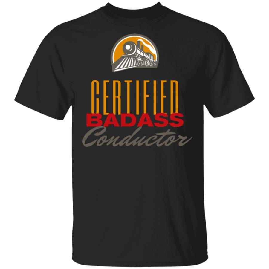 Certified Bad Ass Train Conductor Men’s Graphic T-Shirt