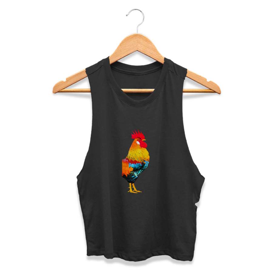 Wrap Around Woody Cocky Bastard Humor Funny Logo Vintage Holiday Gift Turquoise CPY Womans Crop Tanktop Tee