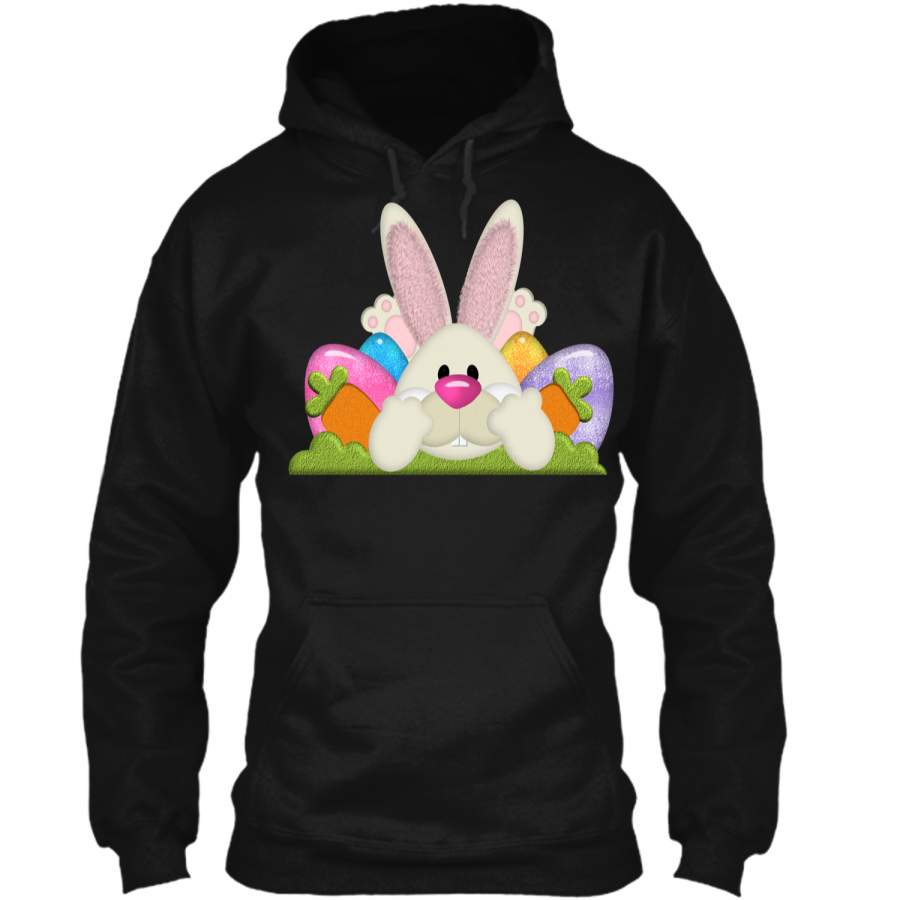 Cute Easter Shirt Funny Easter Shirt Easter Bunny Shirt Egg Pullover Hoodie 8 oz