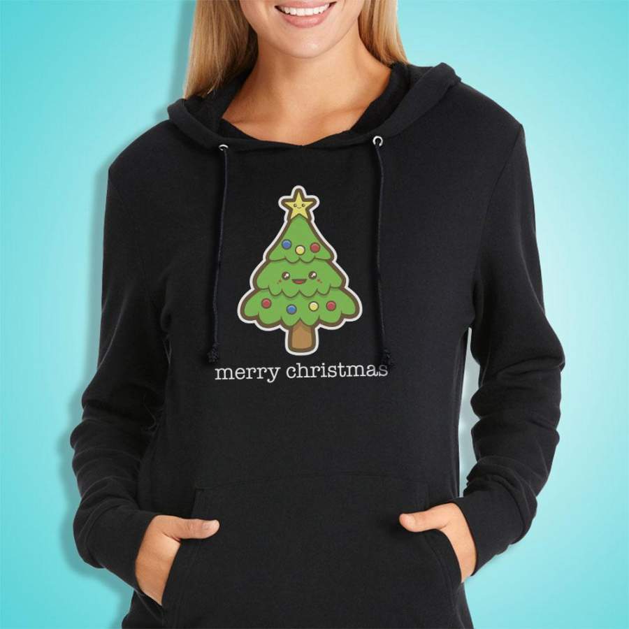 Kawaii Christmas Tree Women’S Hoodie