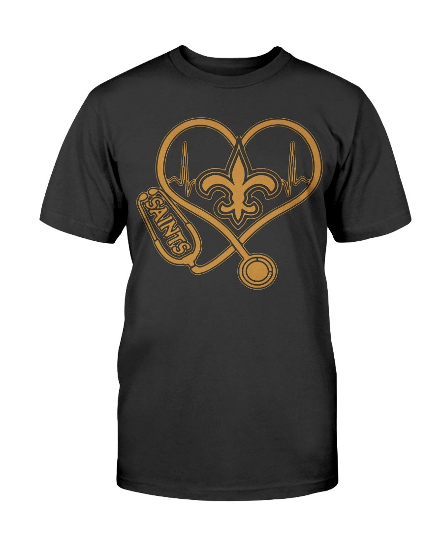 New Orleans Saints Football Stethoscope Heart Shirt