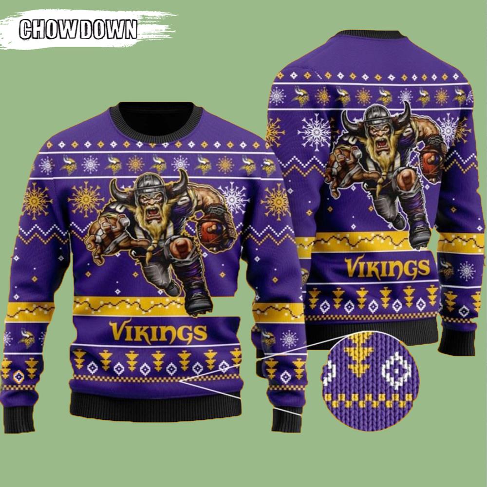 Minnesota Vikings Gift For Fan Ugly Wool Sweater Christmas For Men Womens Kids