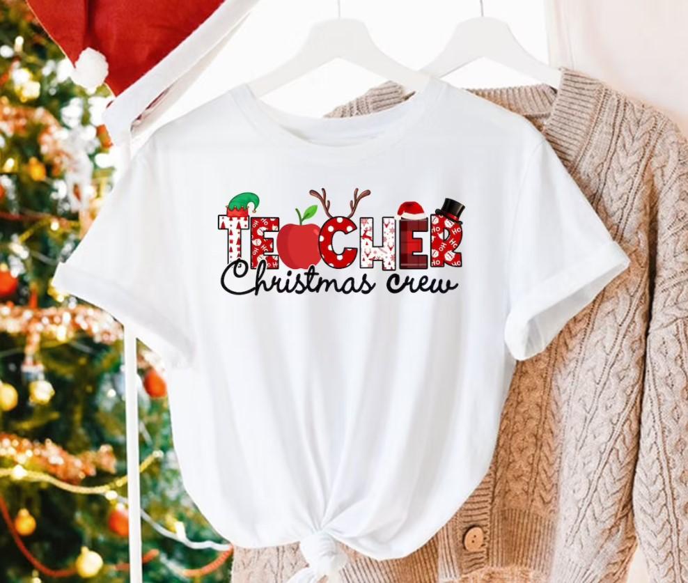 Christmas Crew Shirt, Very Merry Teacher Shirt, Teacher Christmas Shirt, Christmas Gift For Teacher, Holiday Shirts