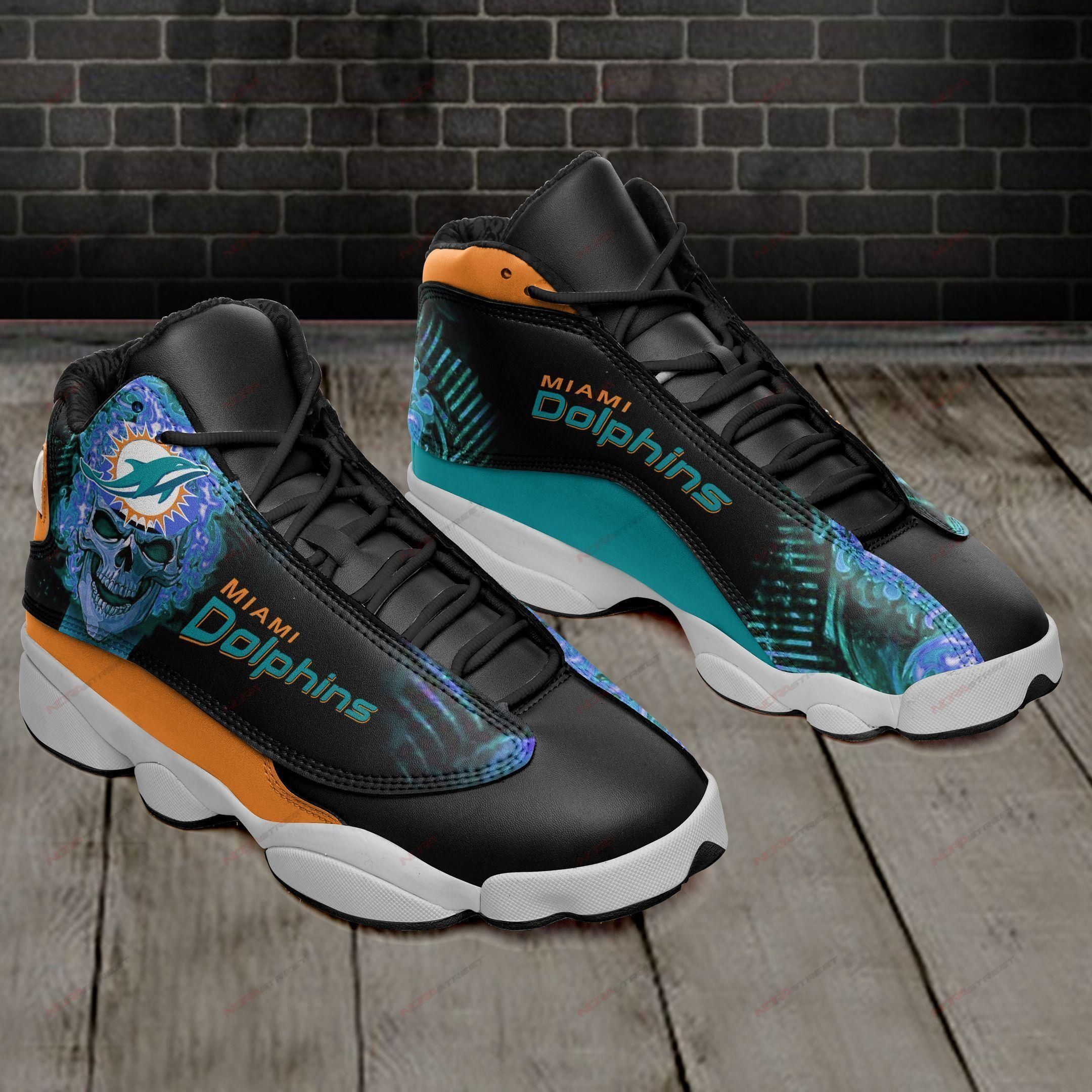 miami dolphins air jordan 13 shoes sport v101 sneakers jd13 sneakers personalized shoes design