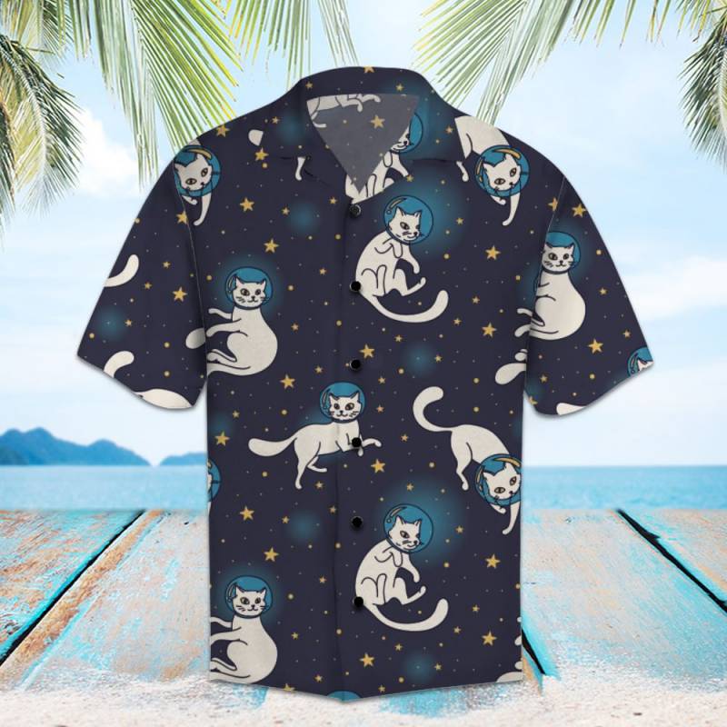 Amazing Cat Astronauts Hawaiian Shirt Ha111364