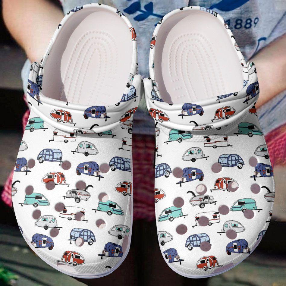Litter Camper Crocs Shoes – Camping Car Clog Crocbland Clog Birthday ...