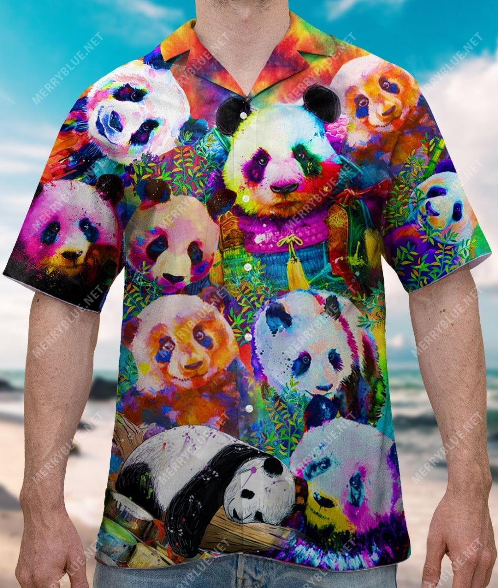 Colorful Giant Panda Unisex Hawaii Shirt Ha18377