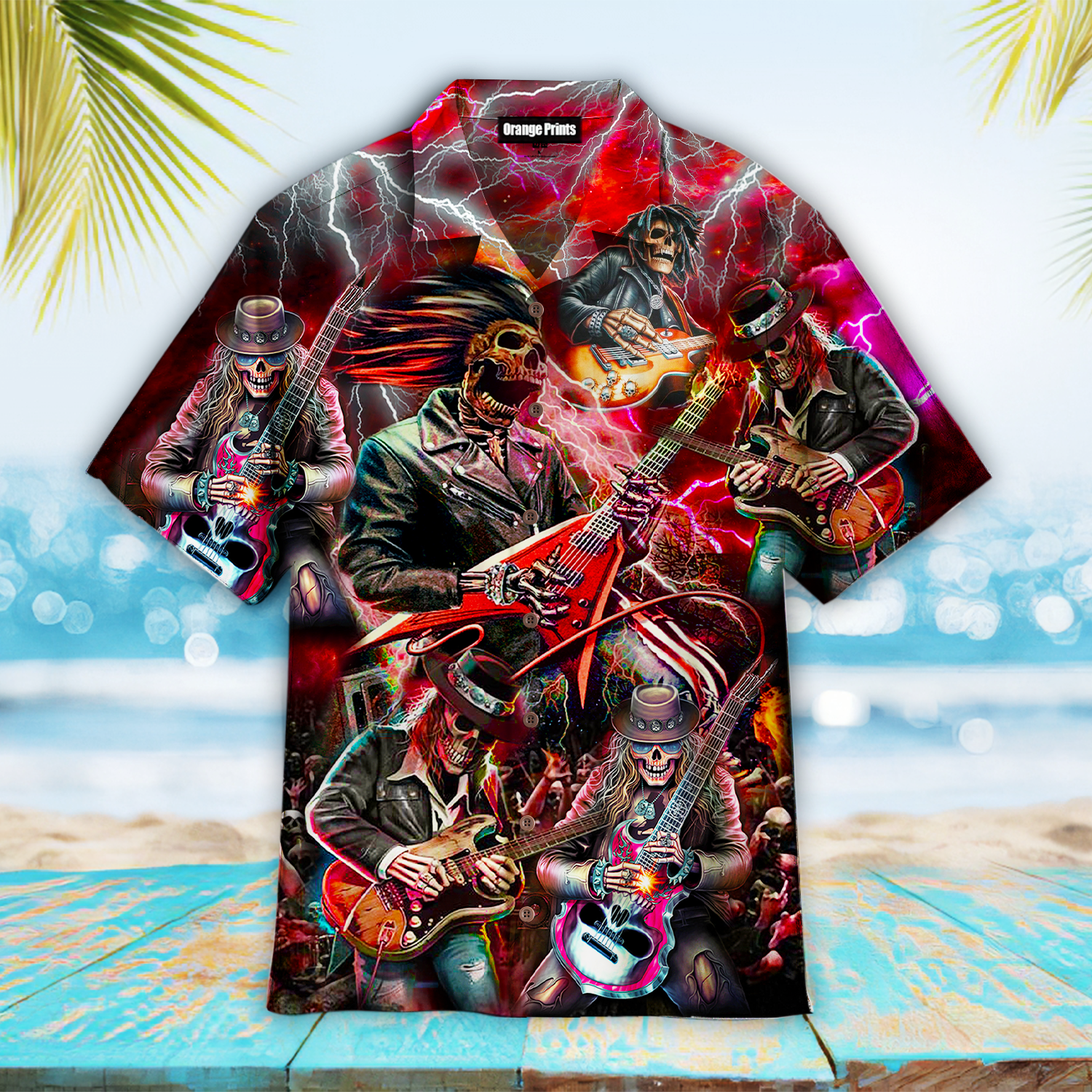 Skull Guitar Aloha Hawaii Shirts For Men Women Ha41990