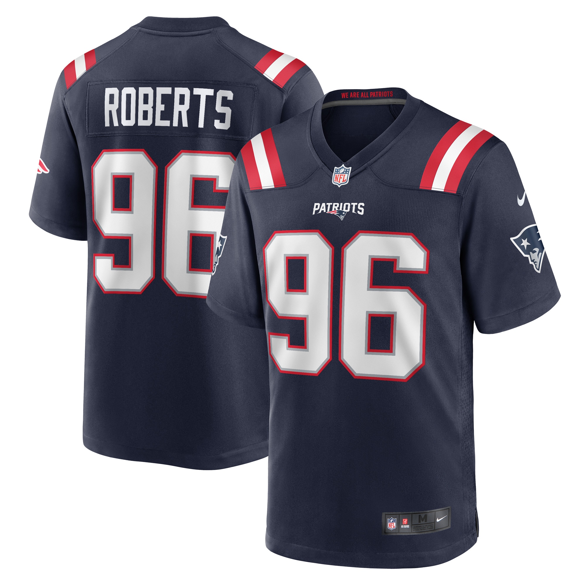 Sam Roberts New England Patriots Game Player Jersey – Navy