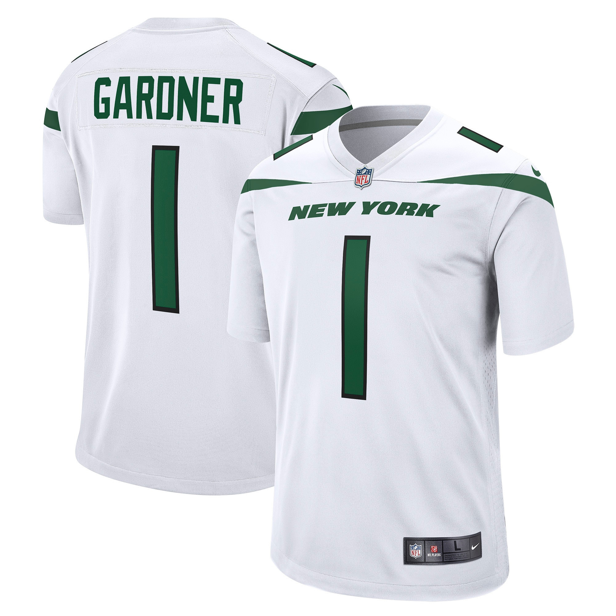 Ahmad Sauce Gardner New York Jets 2022 NFL Draft First Round Pick Game Jersey White NFL