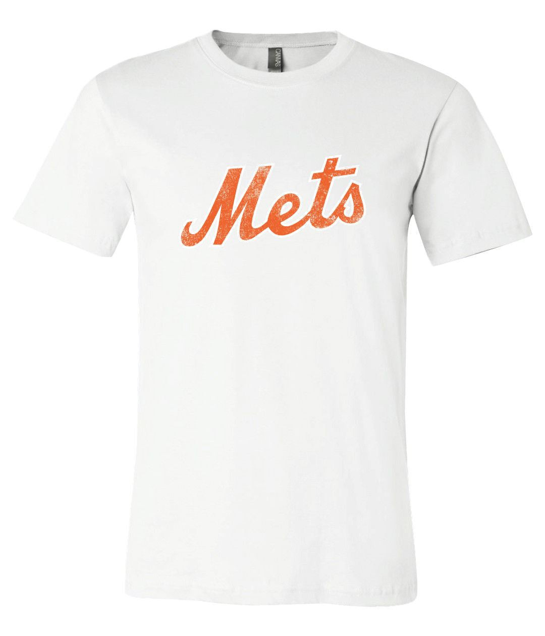 New York Mets Text Logo Distressed Vintage Logo T-Shirt 6 Sizes S-3Xl!!