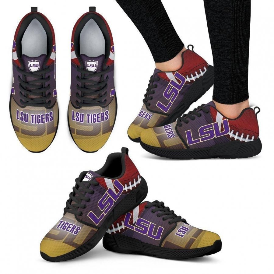 Awesome LSU Tigers Running Sneakers For Football Fan #752