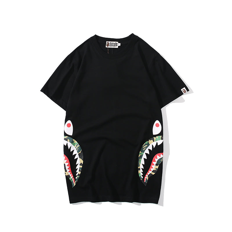 Bape Green Shark Head Cotton T Shirt 5021