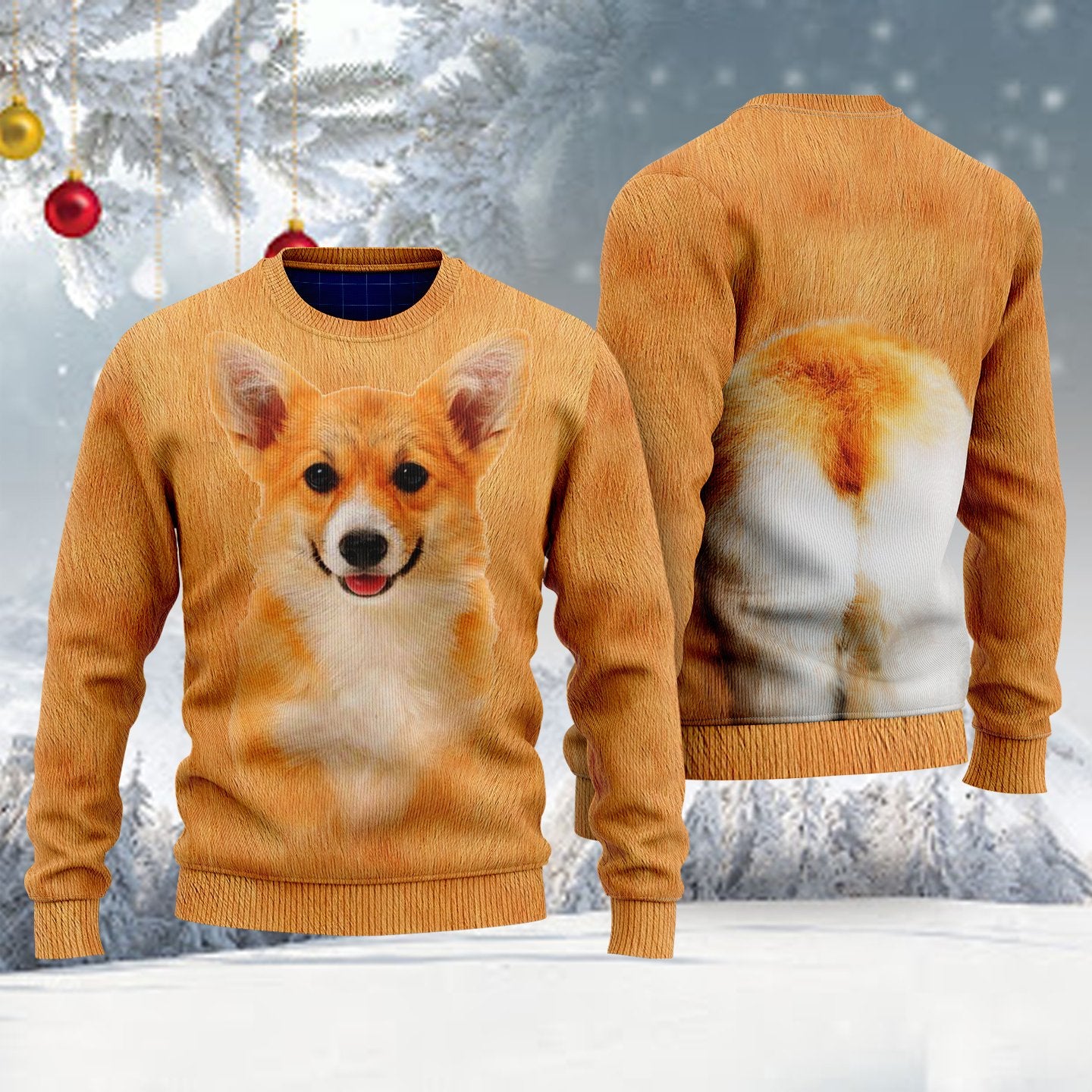 Corgi Ugly Christmas Sweater | For Men & Women | Adult | Uh1009