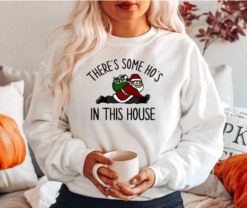 Funny Santa Christmas Sweatshirt 2D Crewneck Sweatshirt All Over Print Sweatshirt For Women Sweatshirt For Men Sws5091