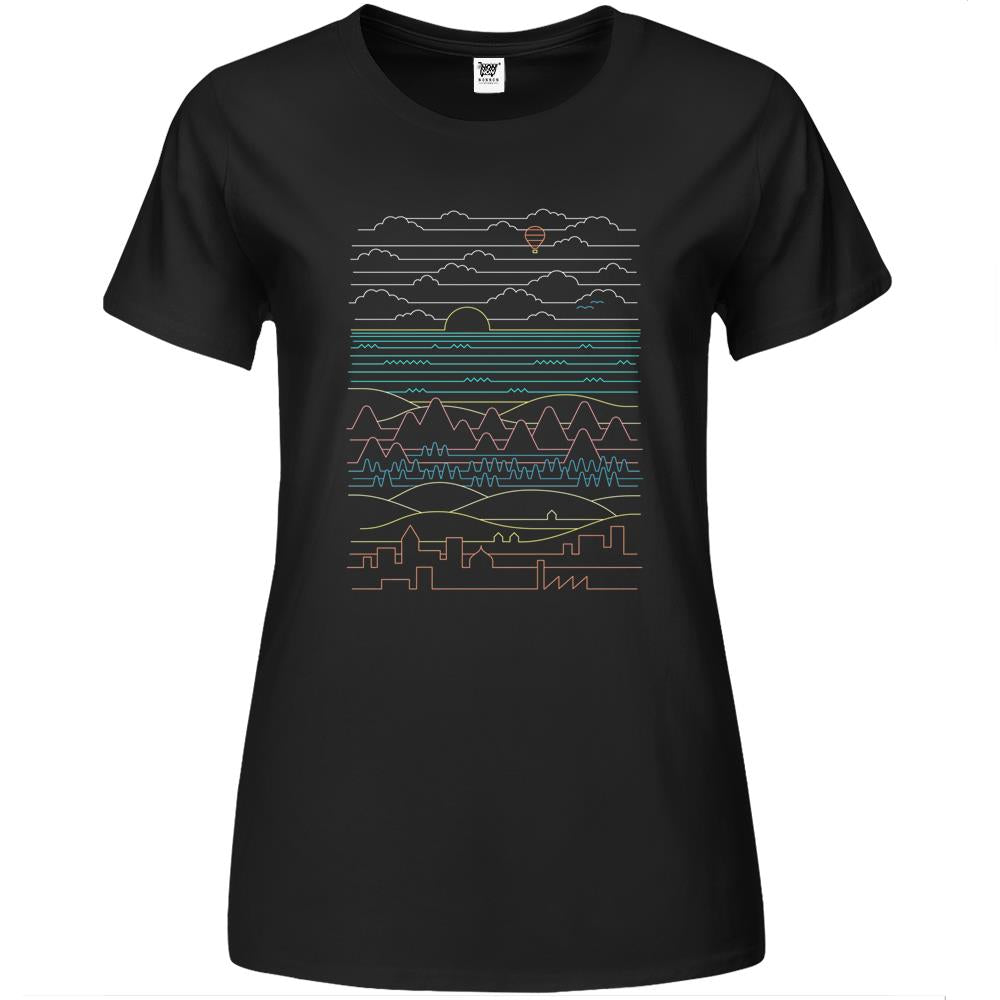 Linear Landscape Premium Womens T Shirts