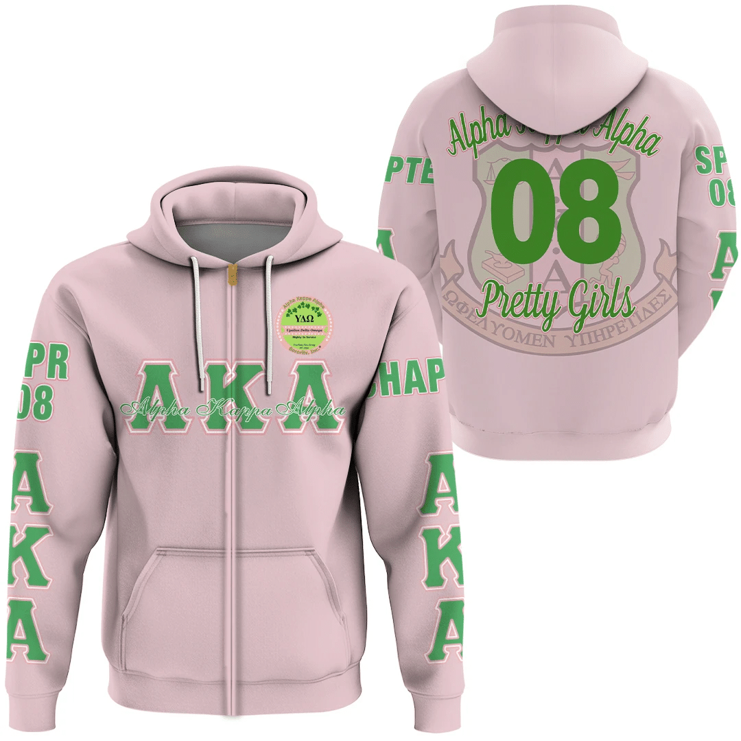 Africa Zone Hoodie – Alpha Kappa Alpha – Upsilon Delta Omega Chapter Zip Hoodie A7