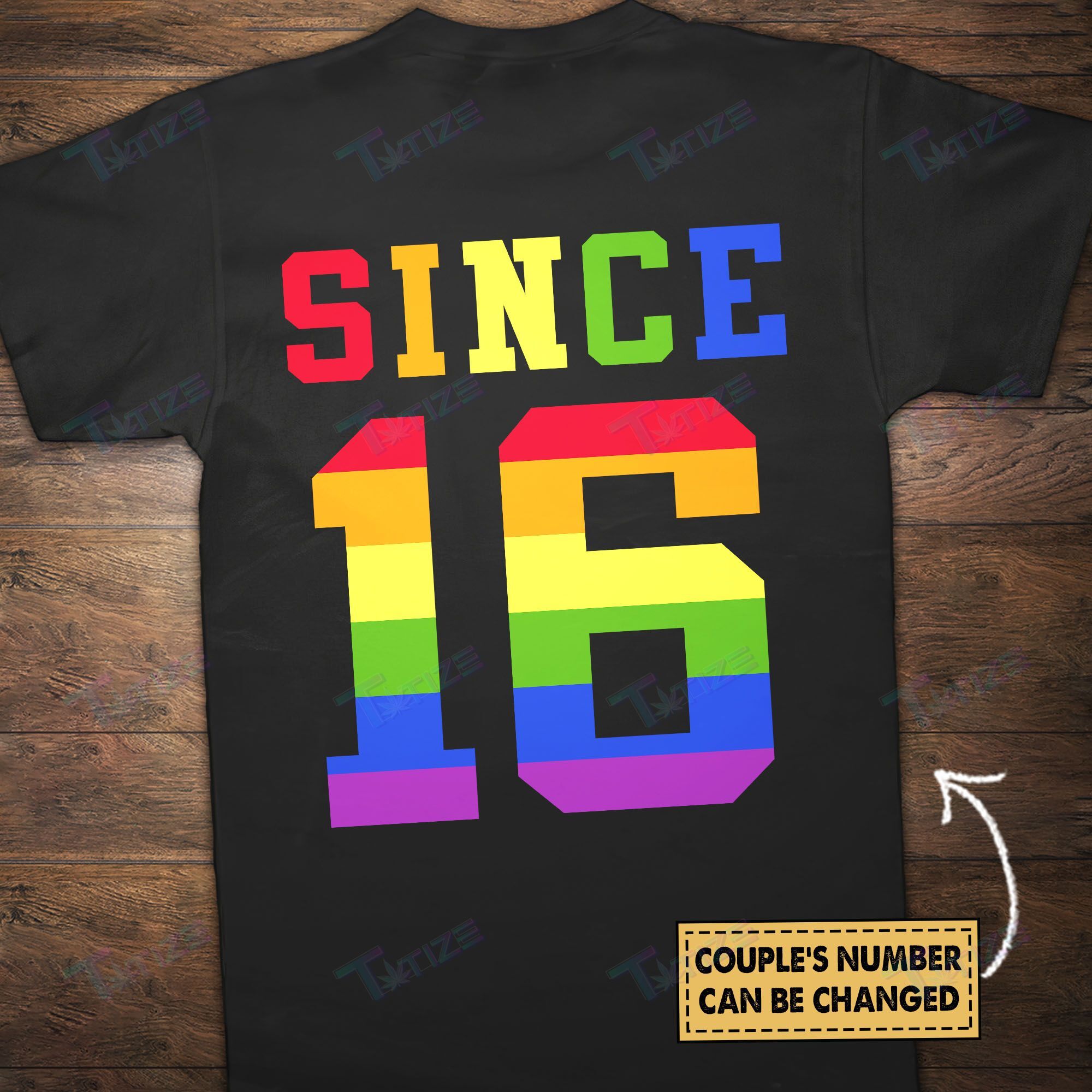 LGBT couple together since rainbow color custom Graphic Unisex T Shirt, Sweatshirt, Hoodie Size S – 5XL