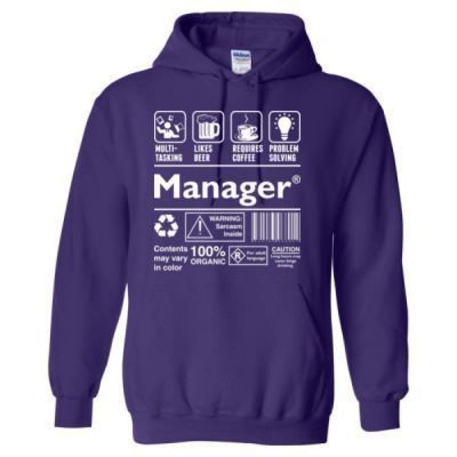 AGR Manager Multitasking Likes Beer Requires Coffee Problem Solving – Heavy Blend™ Hooded Sweatshirt