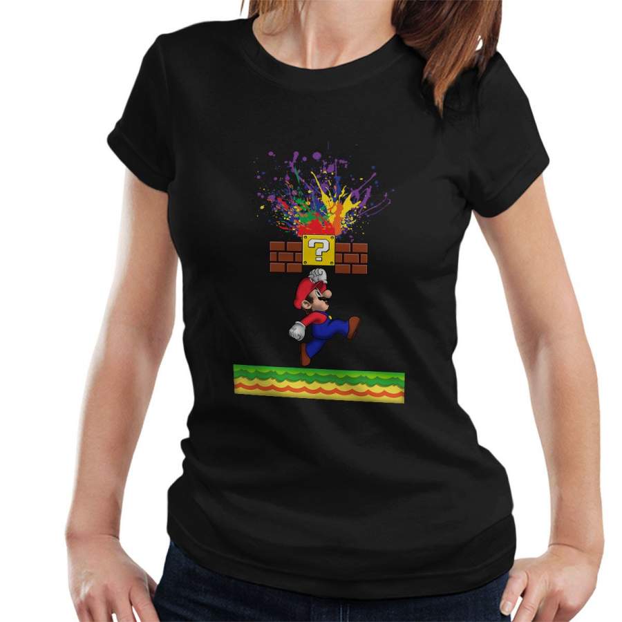 Super Mario Super Paint Splatters Women’s T-Shirt