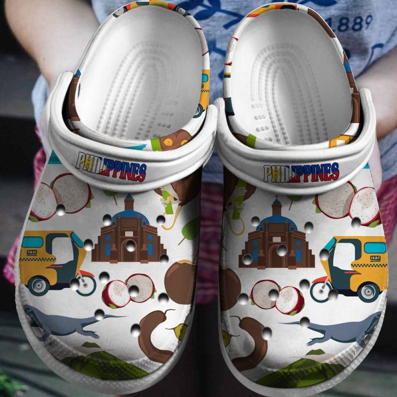 Colorful Symbols Of Filipino For Men And Women Gift For Fan Classic Water Rubber clog Shoes Comfy Footwear