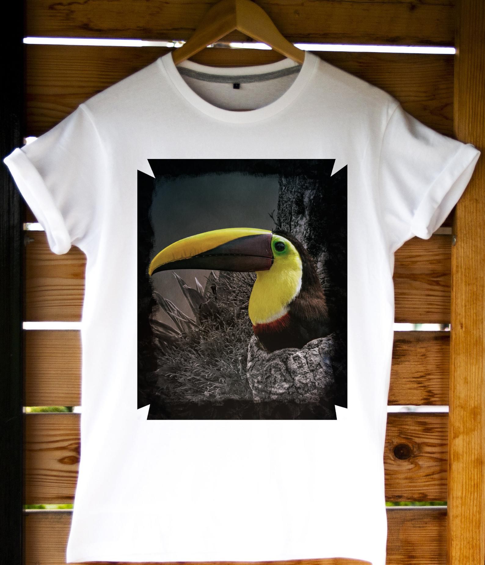 Toucan Bird T-Shirt Save Animals Streetwear Quality Tagless Unisex Shirt