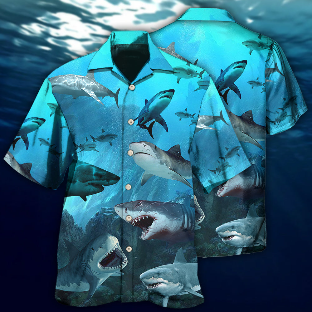 Shark Blue Fresh Ocean Hawaii Shirt Ha65135