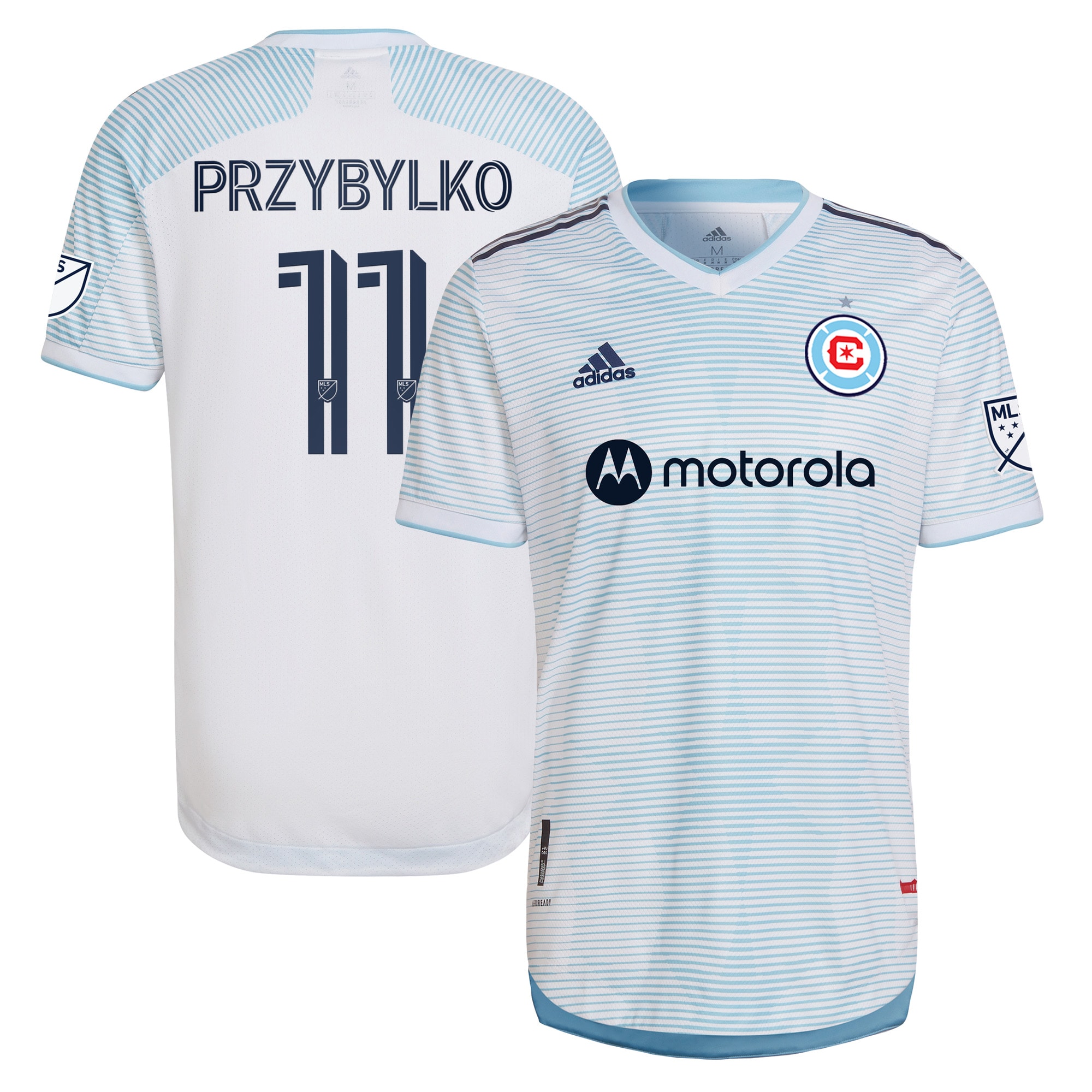 Kacper Przybylko Chicago Fire 2022 Lakefront Kit Authentic Player Jersey – White