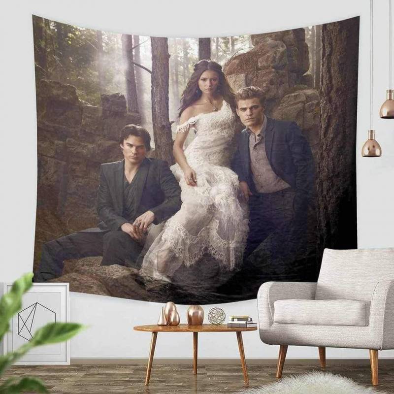 3D Custom The Vampire Diaries Tapestry Throw Wall Hanging Bedspread