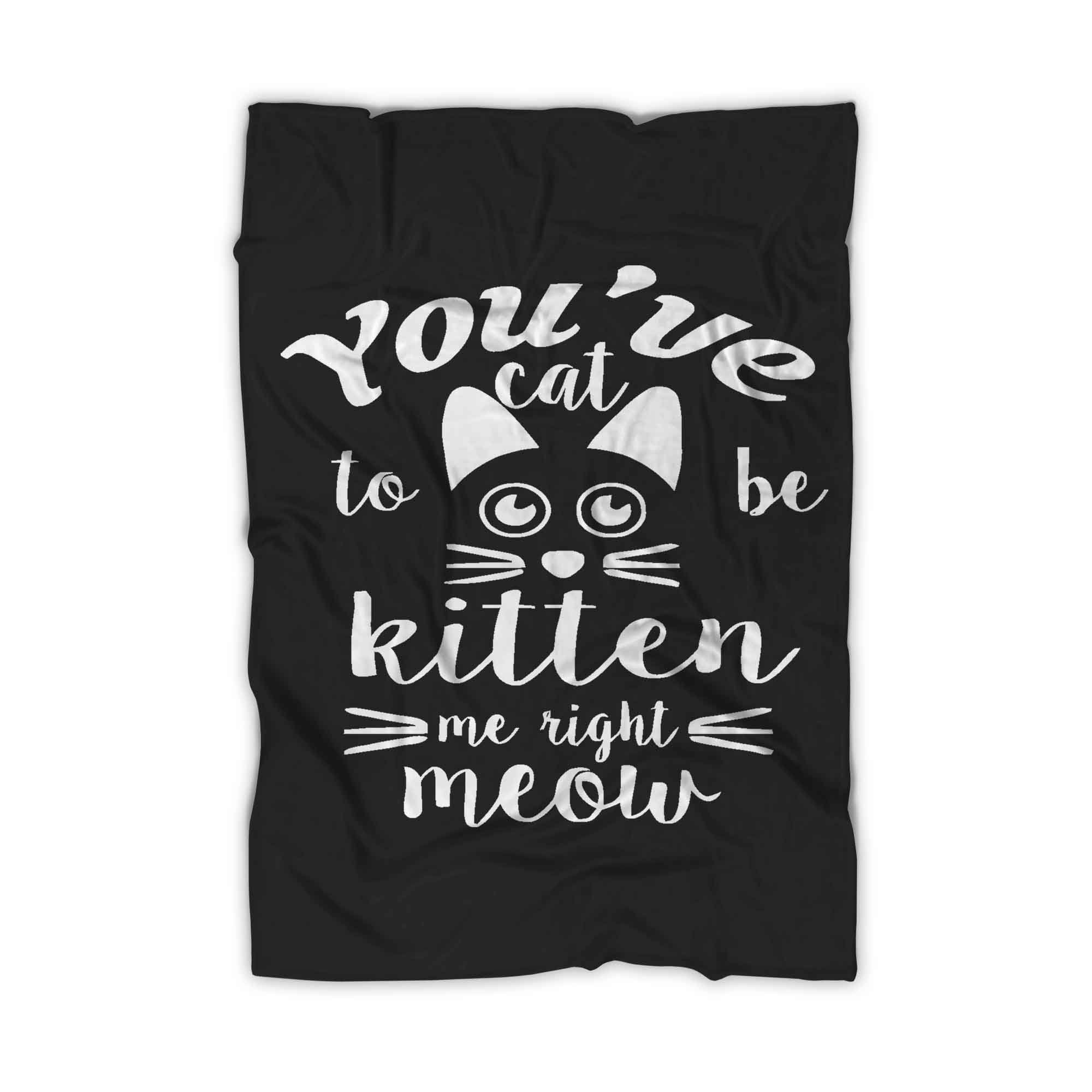 Are You Kitten Me Right Meow Meow Blanket