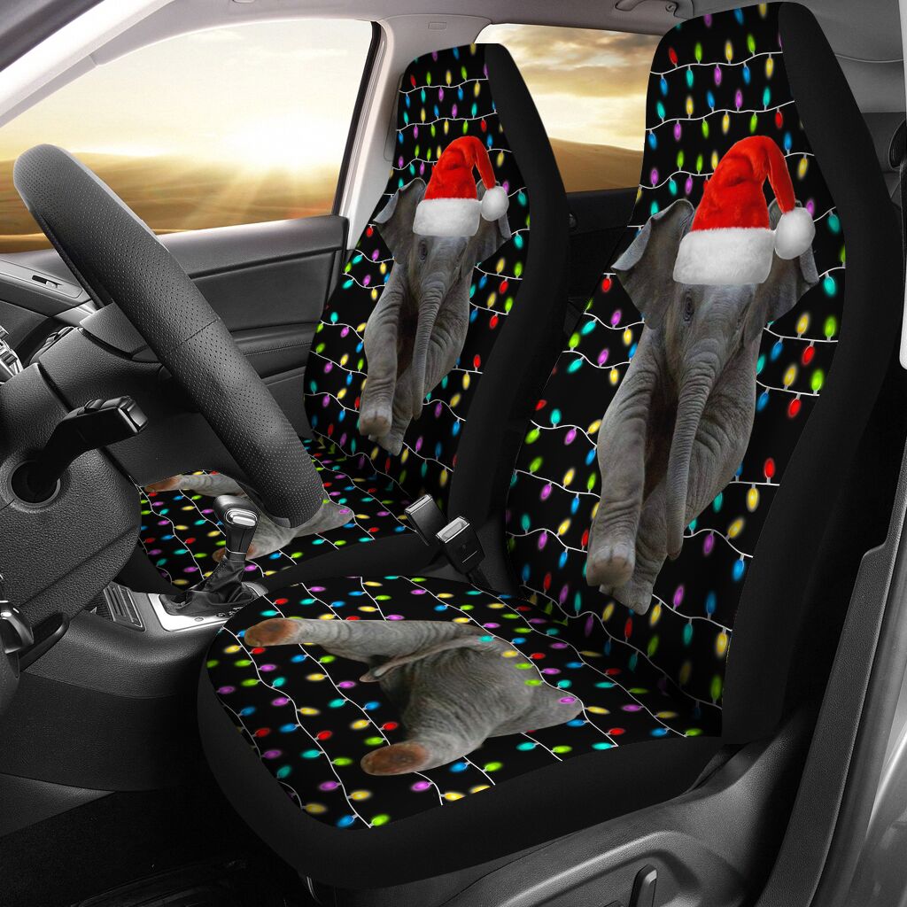 Merry Christmas Elephant Seat Covers 0622