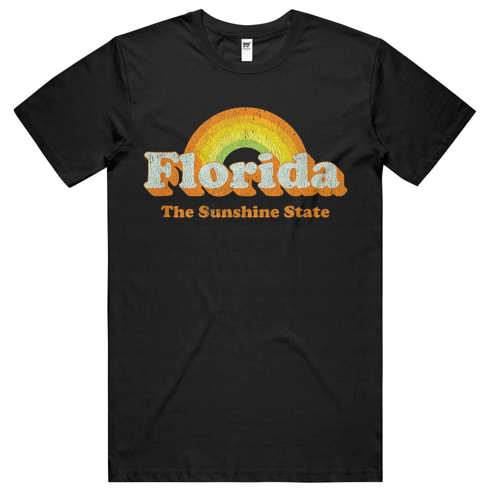 Retro Florida T Shirt Vintage 70S Rainbow Tee Design T Shirts