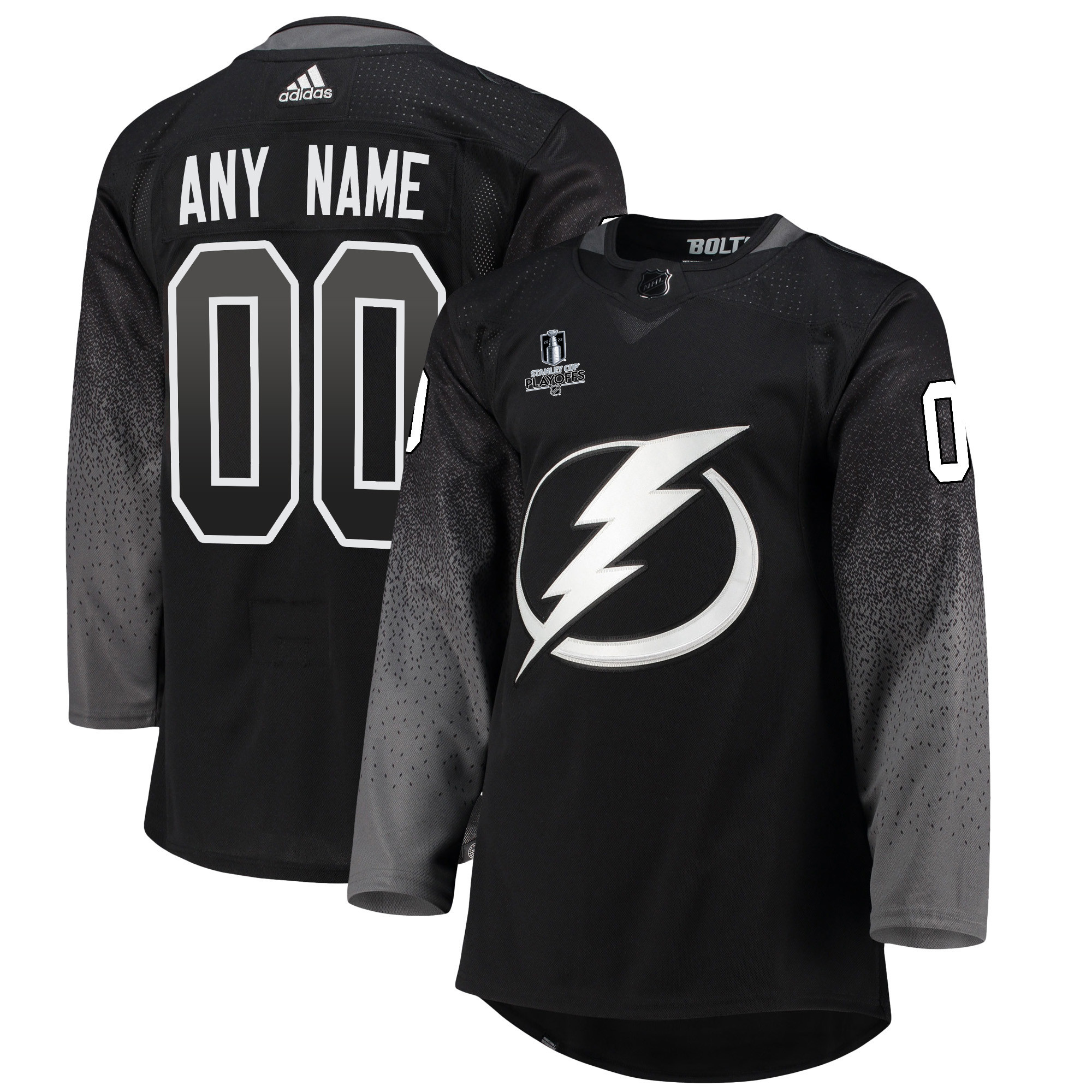 Tampa Bay Lightning Custom Alternate 2022 Stanley Cup Playoffs New Breakaway Men Jersey – Black