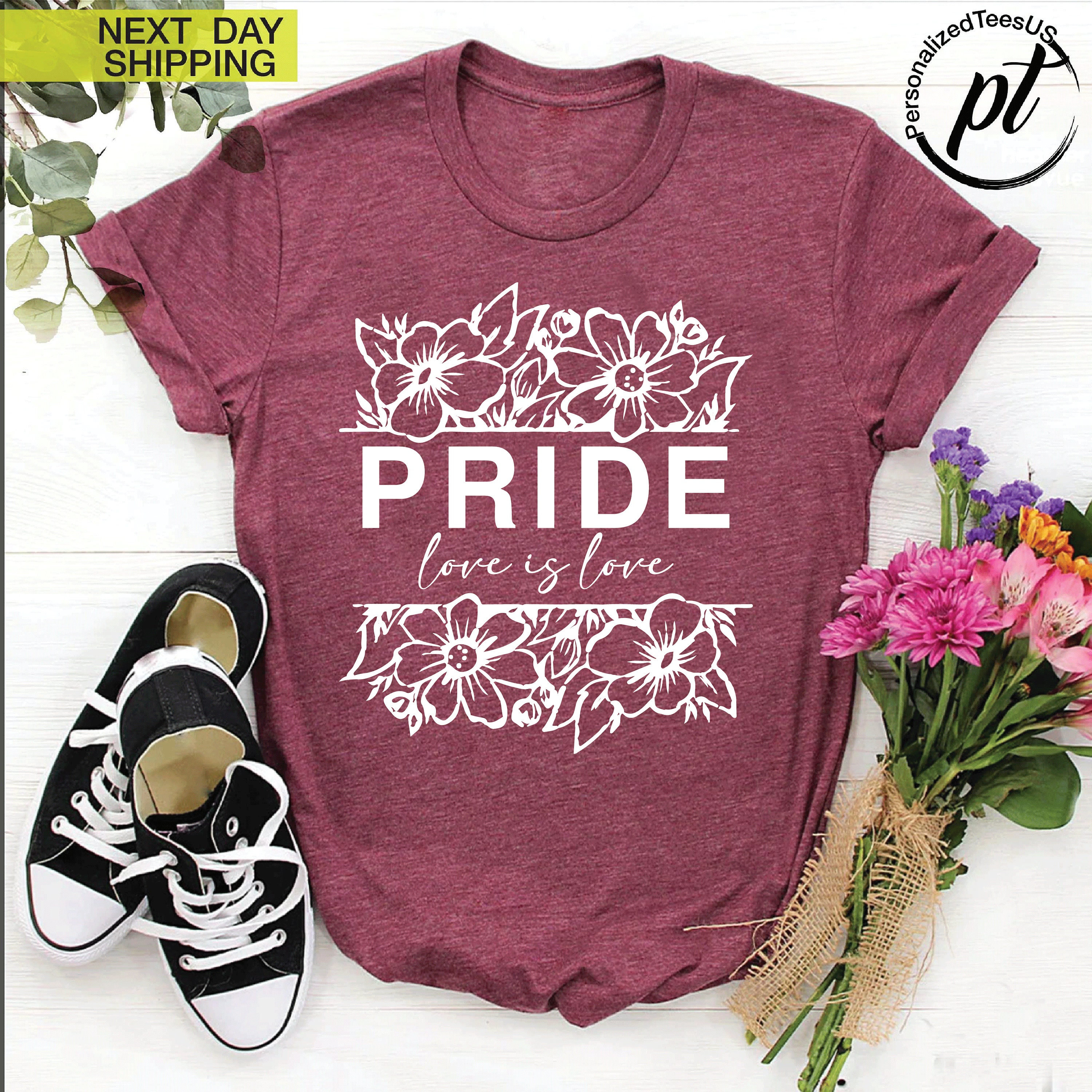 Pride Flower Shirt,Pride Month Shirt, LGBTQ Shirt, Love is Love Tee, Rainbow T-Shirt,Proud Mom Apparel,Gay Pride Tee, Trans Pride Shirt