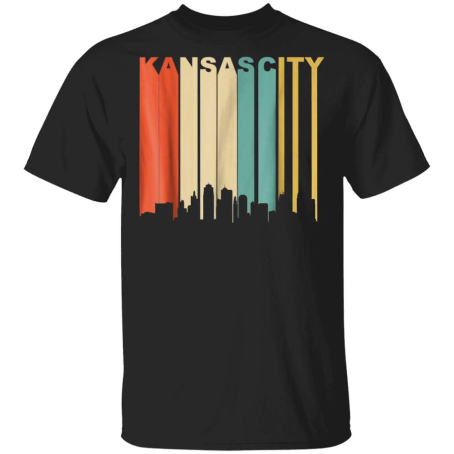 Retro 1970s Kansas City Missouri Downtown Skyline TShirt Kansas City Football T-Shirt