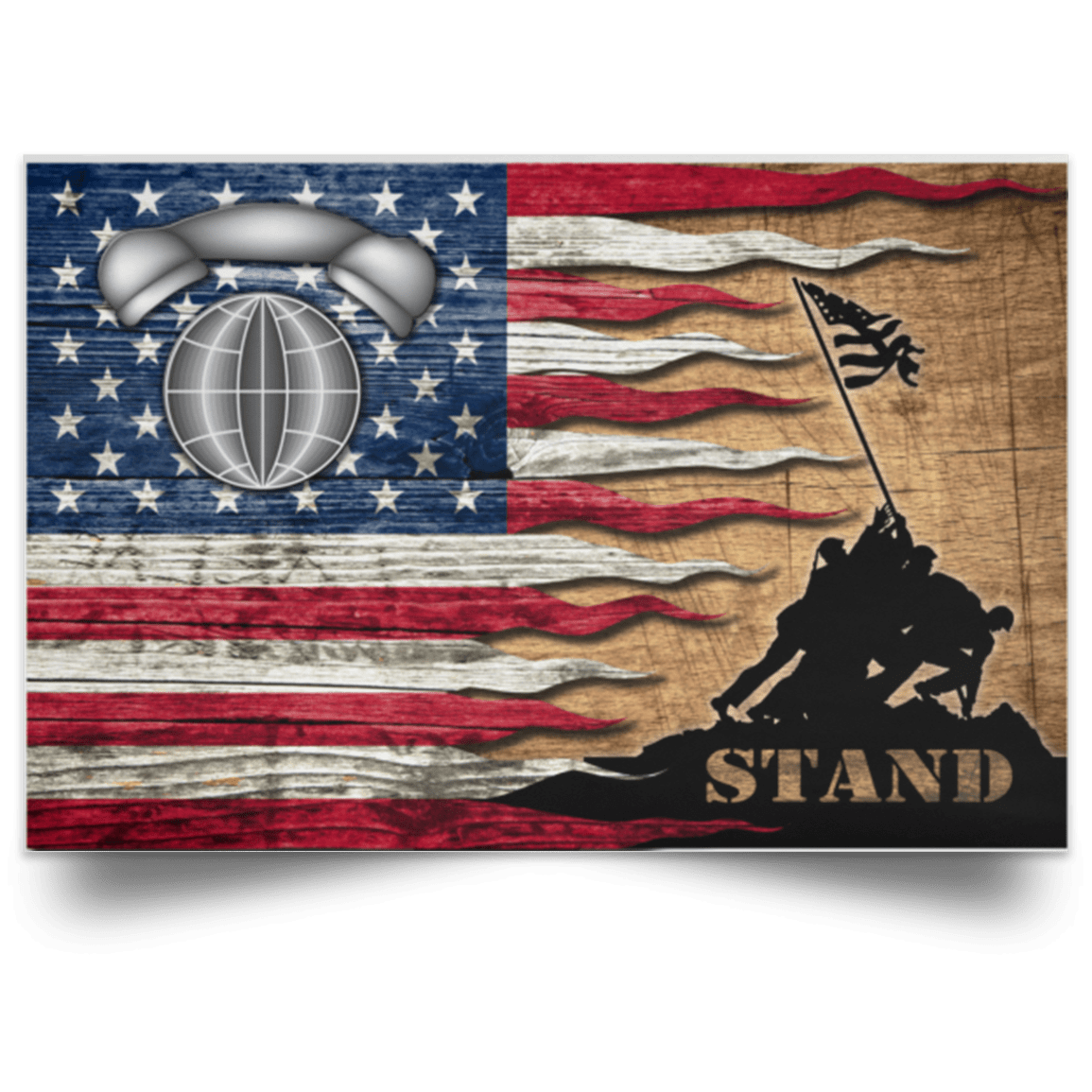 US Coast Guard Information Systems Technician IT Logo Stand For The Flag Satin Landscape Poster