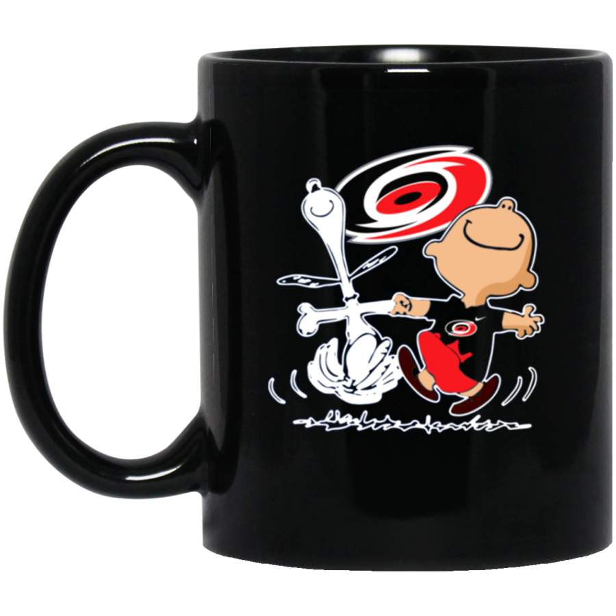 Charlie Brown & Snoopy Carolina Hurricanes Mug 11 oz 15 oz Black Mug