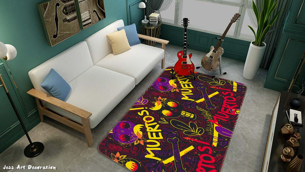 3D Halloween Monster Graffiti Non-Slip Rug Mat A726 Lqh