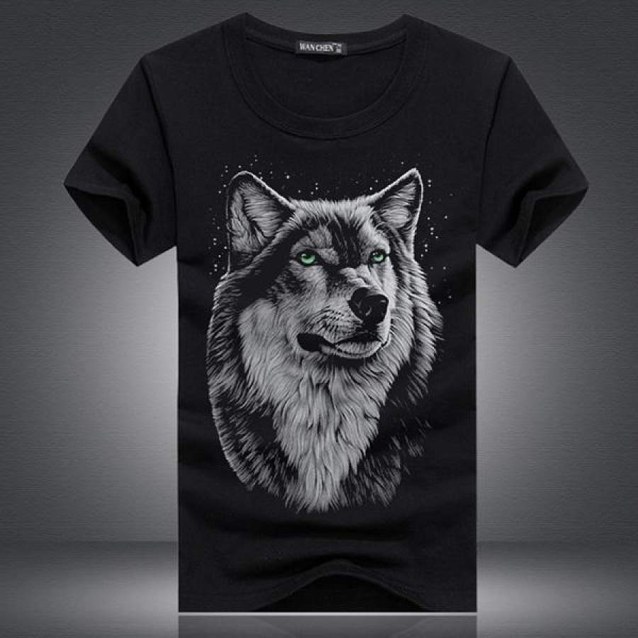 3D Men Hip Hop Wolf Print T-shirt Mens Funny T Shirts Animals Shirt